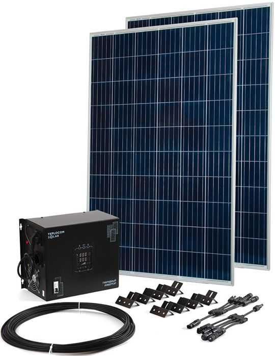 Комплект Teplocom Solar-1500 + Солнечная панель 250Вт х 2 Солнечная энергия фото, изображение